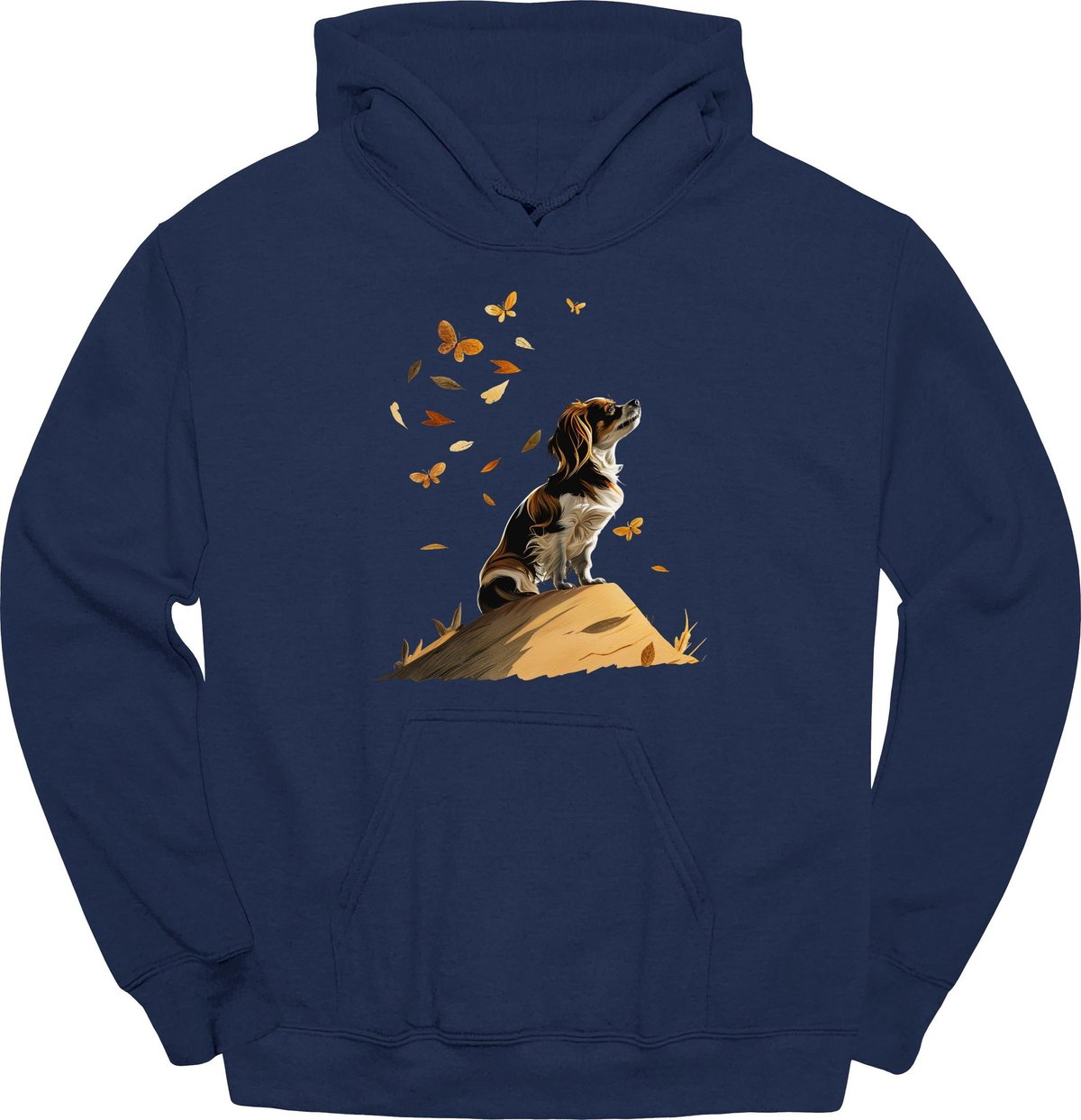 Papillon Fall Dog Hoodie Gift For Dog Lover