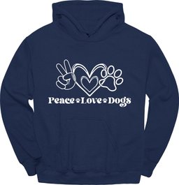 Peace Love Dogs Hoodie Gift For Dog Lover