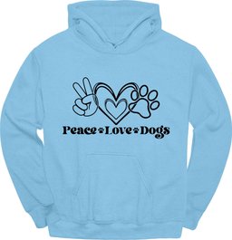 Peace Love Dogs Hoodie Gift For Dog Lover