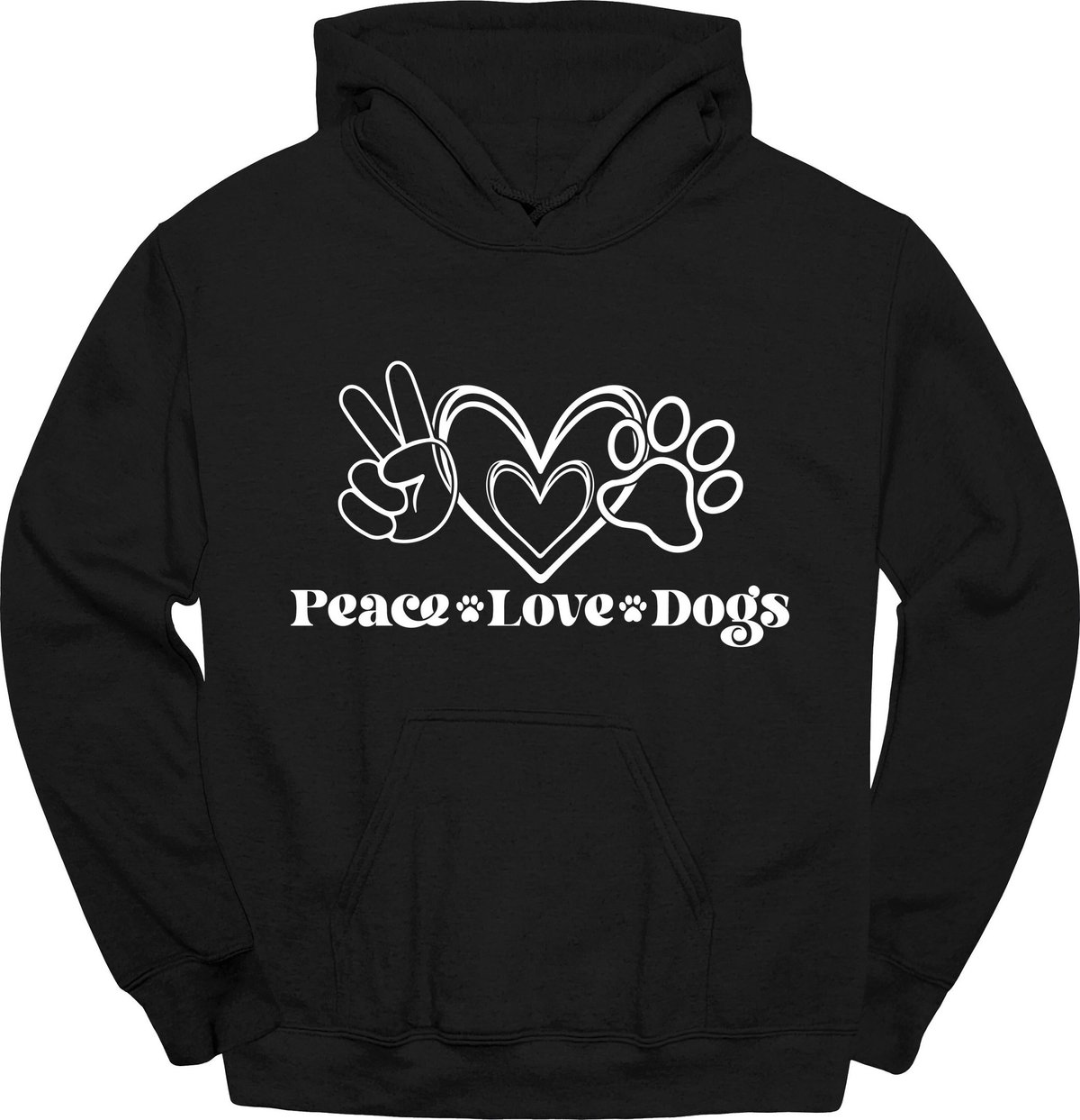 Peace Love Dogs Hoodie Gift For Dog Lover