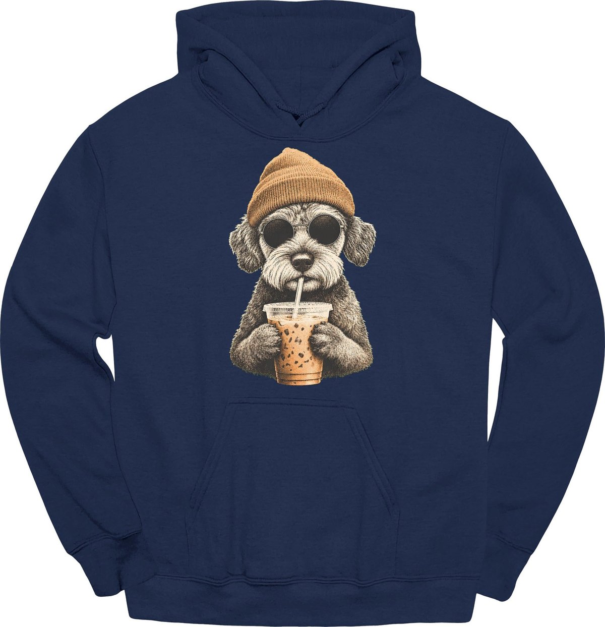 Schnoodle Hipster Dog Hoodie Gift For Dog Lover