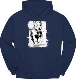 Pitbull Running Dog Hoodie Gift For Dog Lover