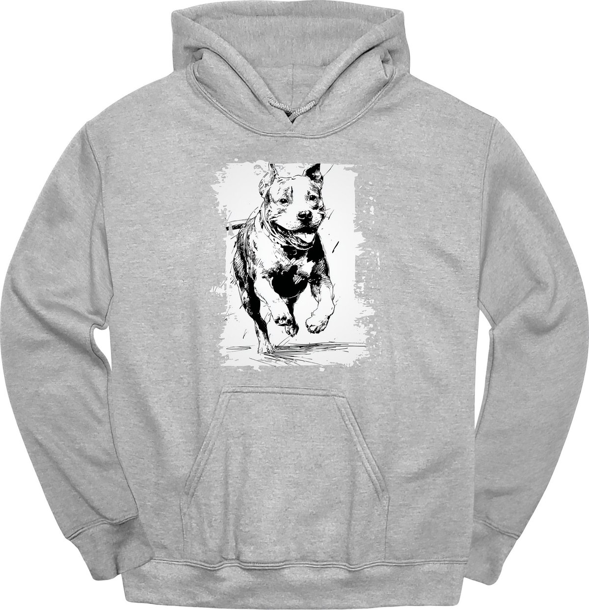 Pitbull Running Dog Hoodie Gift For Dog Lover