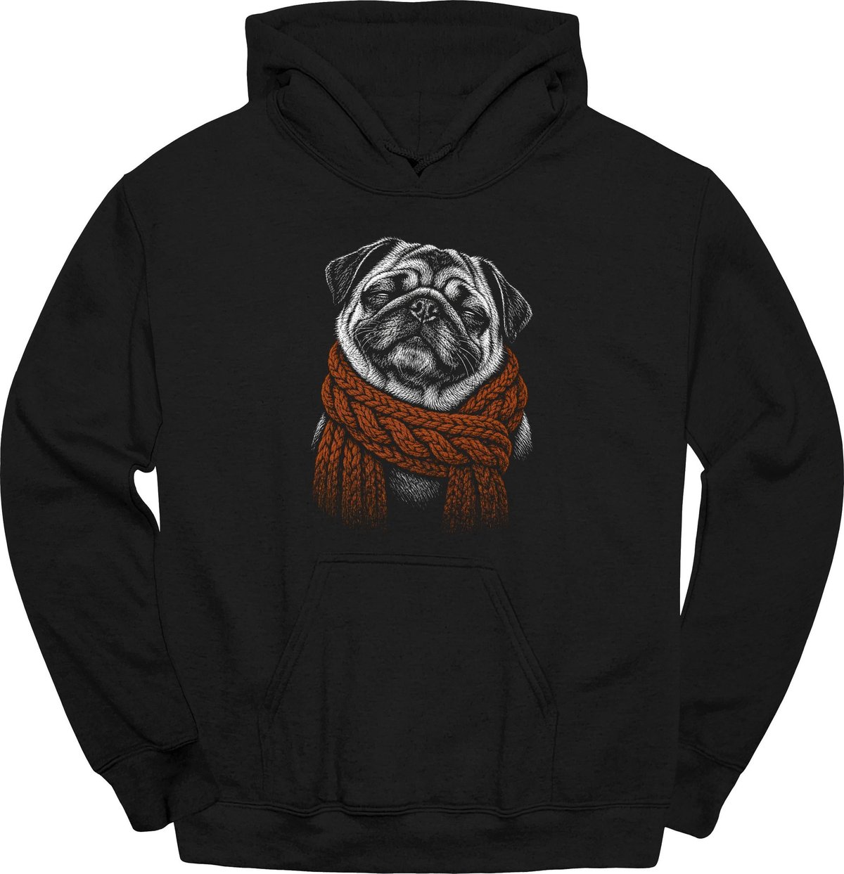 Pug Winter Dog Hoodie Gift For Dog Lover