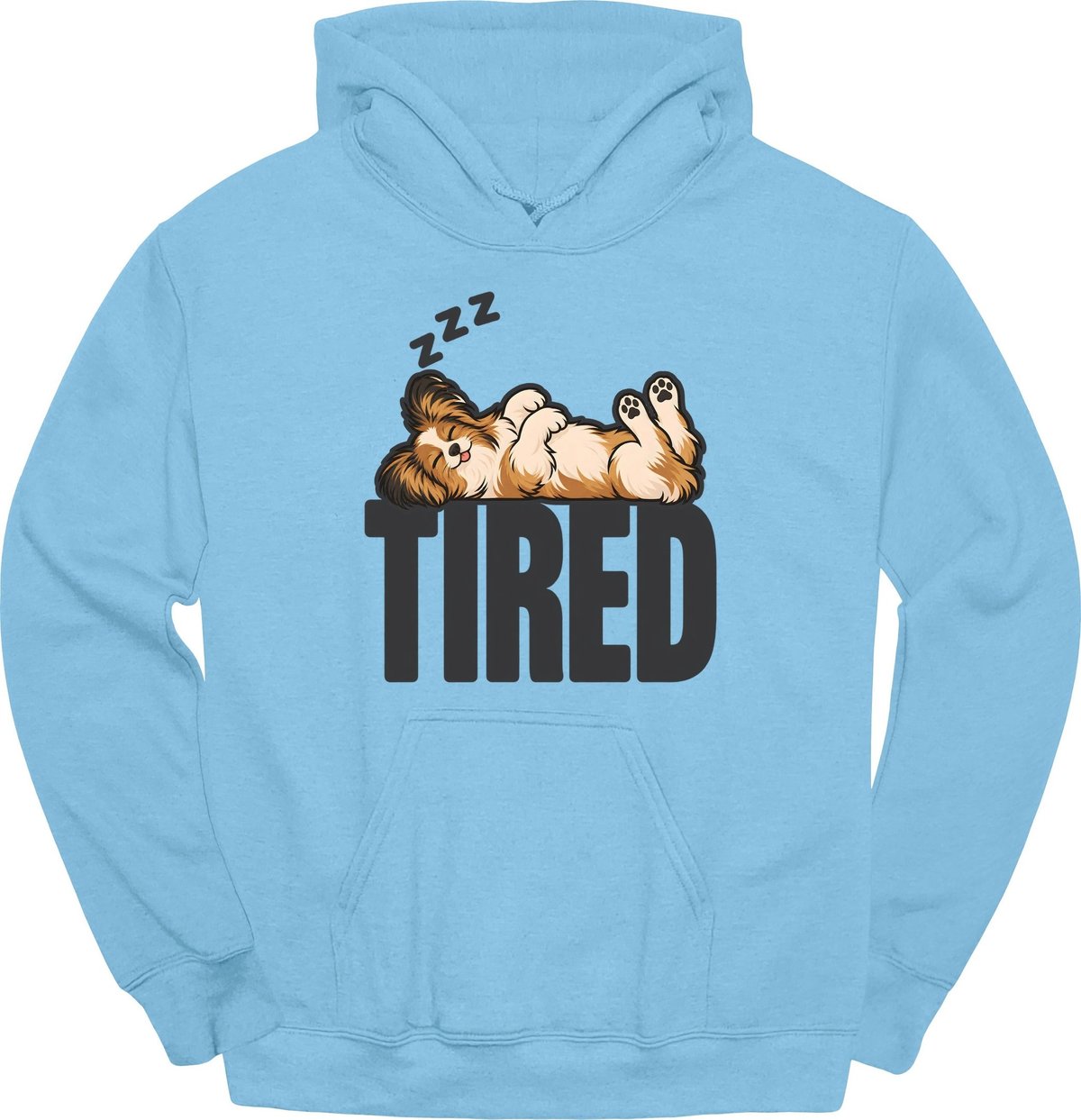 Papillon Tired Dog Hoodie Gift For Dog Lover