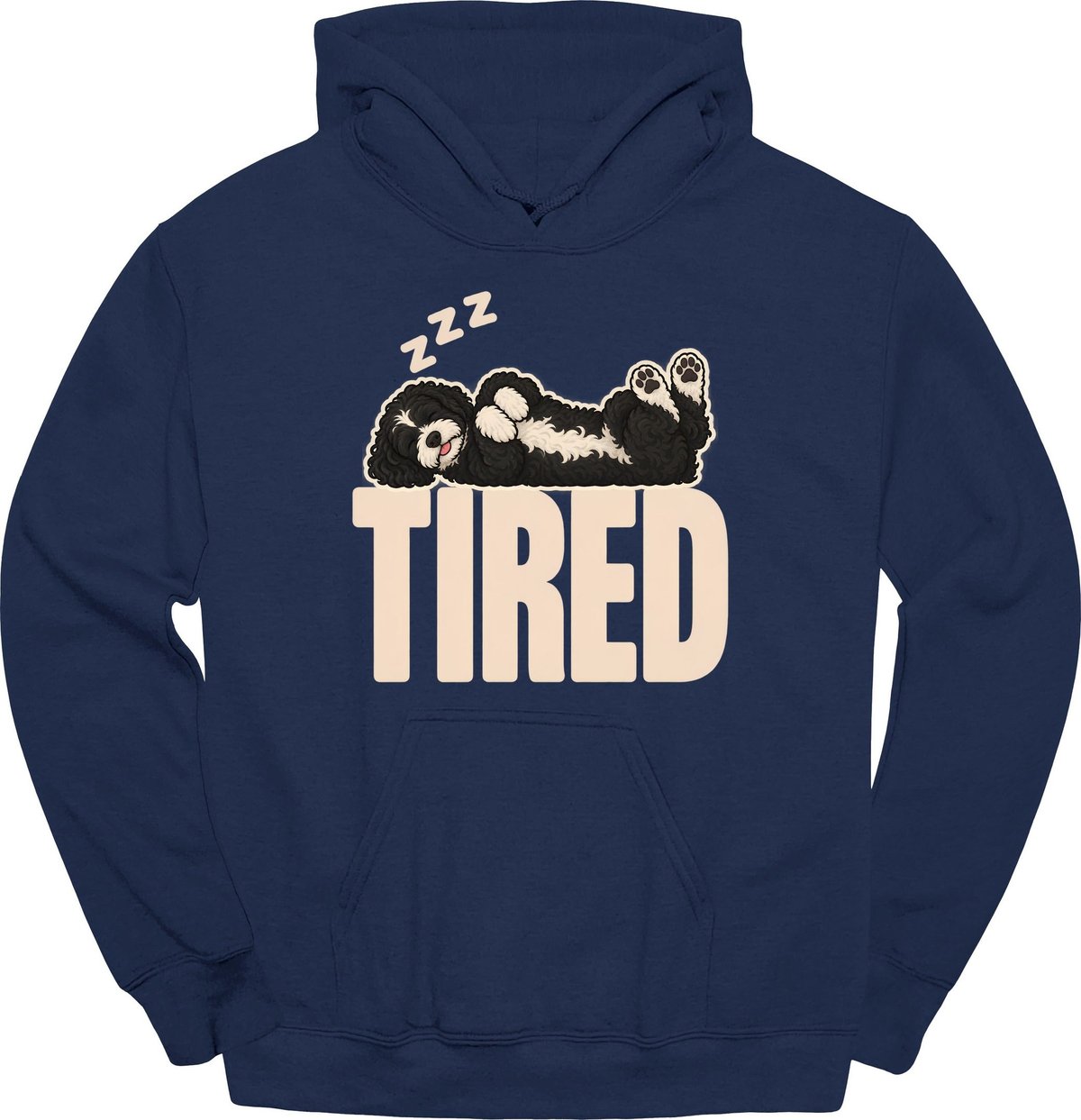 Portuguese Water Dog Tired Dog Hoodie Gift For Dog Lover