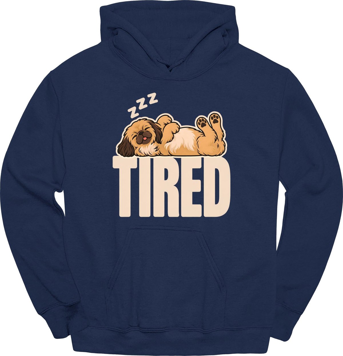 Pekingese Tired Dog Hoodie Gift For Dog Lover