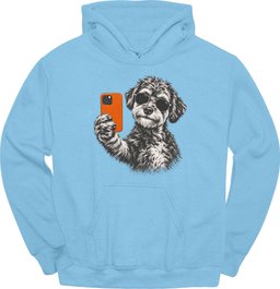 Schnoodle Selfie Dog Hoodie Gift For Dog Lover