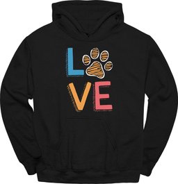 Paw Love Hoodie Gift For Dog Lover