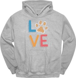 Paw Love Hoodie Gift For Dog Lover
