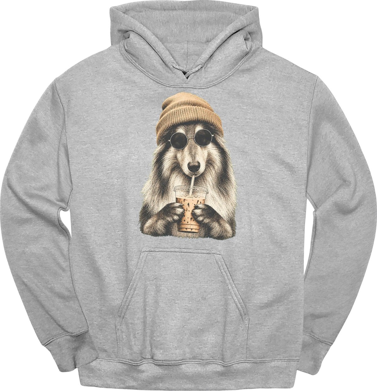 Rough Collie Hipster Dog Hoodie Gift For Dog Lover