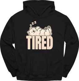 Samoyed Tired Dog Hoodie Gift For Dog Lover