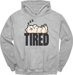 Samoyed Tired Dog Hoodie Gift For Dog Lover