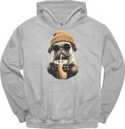 Pug Hipster Dog Hoodie Gift For Dog Lover