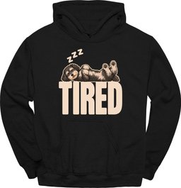 Schnoodle Tired Dog Hoodie Gift For Dog Lover