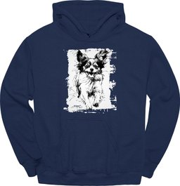 Papillon Running Dog Hoodie Gift For Dog Lover