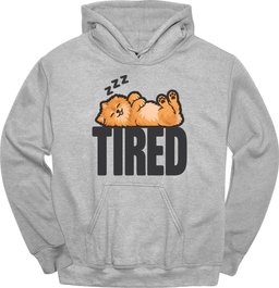 Pomeranian Tired Dog Hoodie Gift For Dog Lover