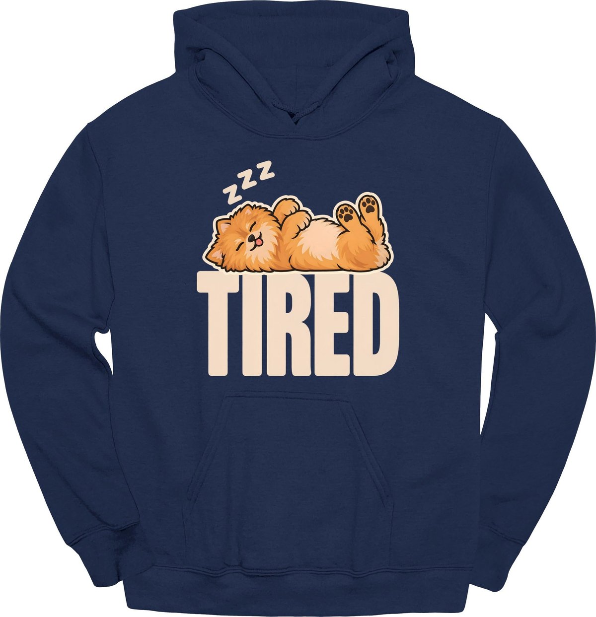 Pomeranian Tired Dog Hoodie Gift For Dog Lover