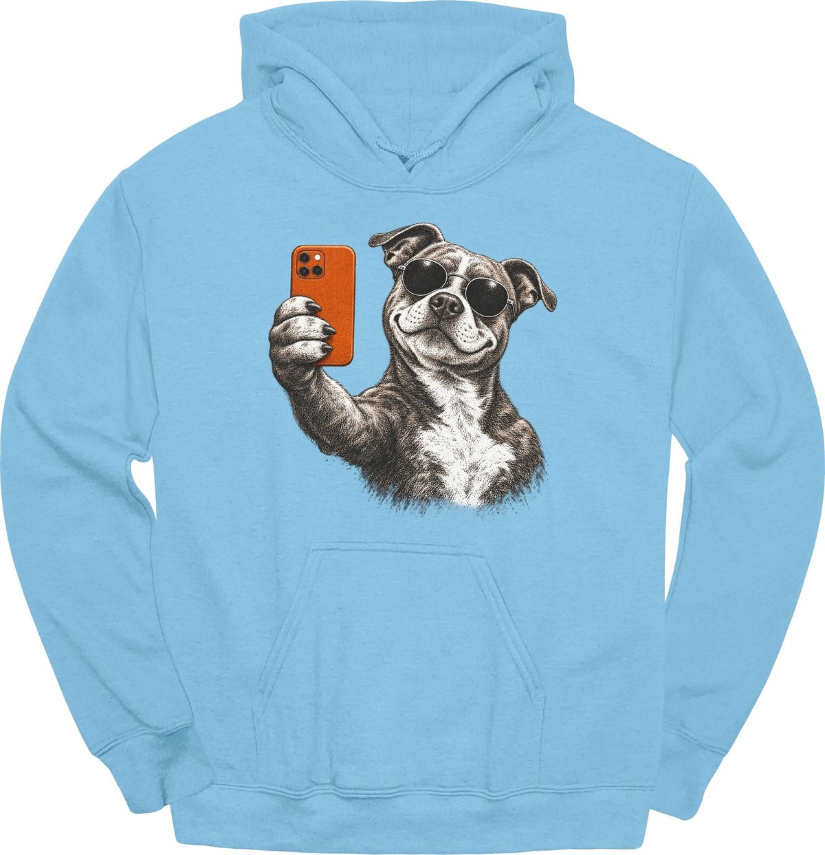 Pitbull Selfie Dog Hoodie Gift For Dog Lover