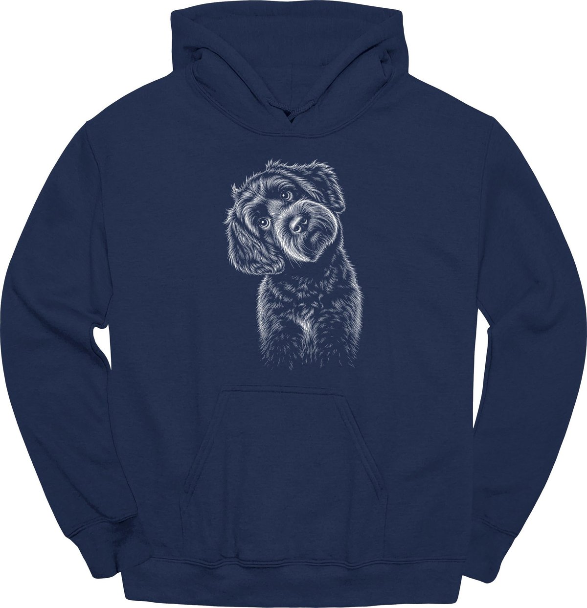 Portuguese Water Dog Tilted Dog Hoodie Gift For Dog Lover