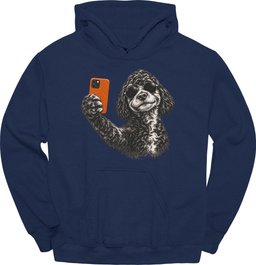 Portuguese Water Dog Selfie Dog Hoodie Gift For Dog Lover