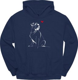 Mastiff Sketch Dog Hoodie Gift For Dog Lover