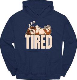 Saint Bernard Tired Dog Hoodie Gift For Dog Lover