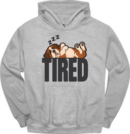Saint Bernard Tired Dog Hoodie Gift For Dog Lover