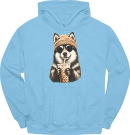 Pomsky Hipster Dog Hoodie Gift For Dog Lover