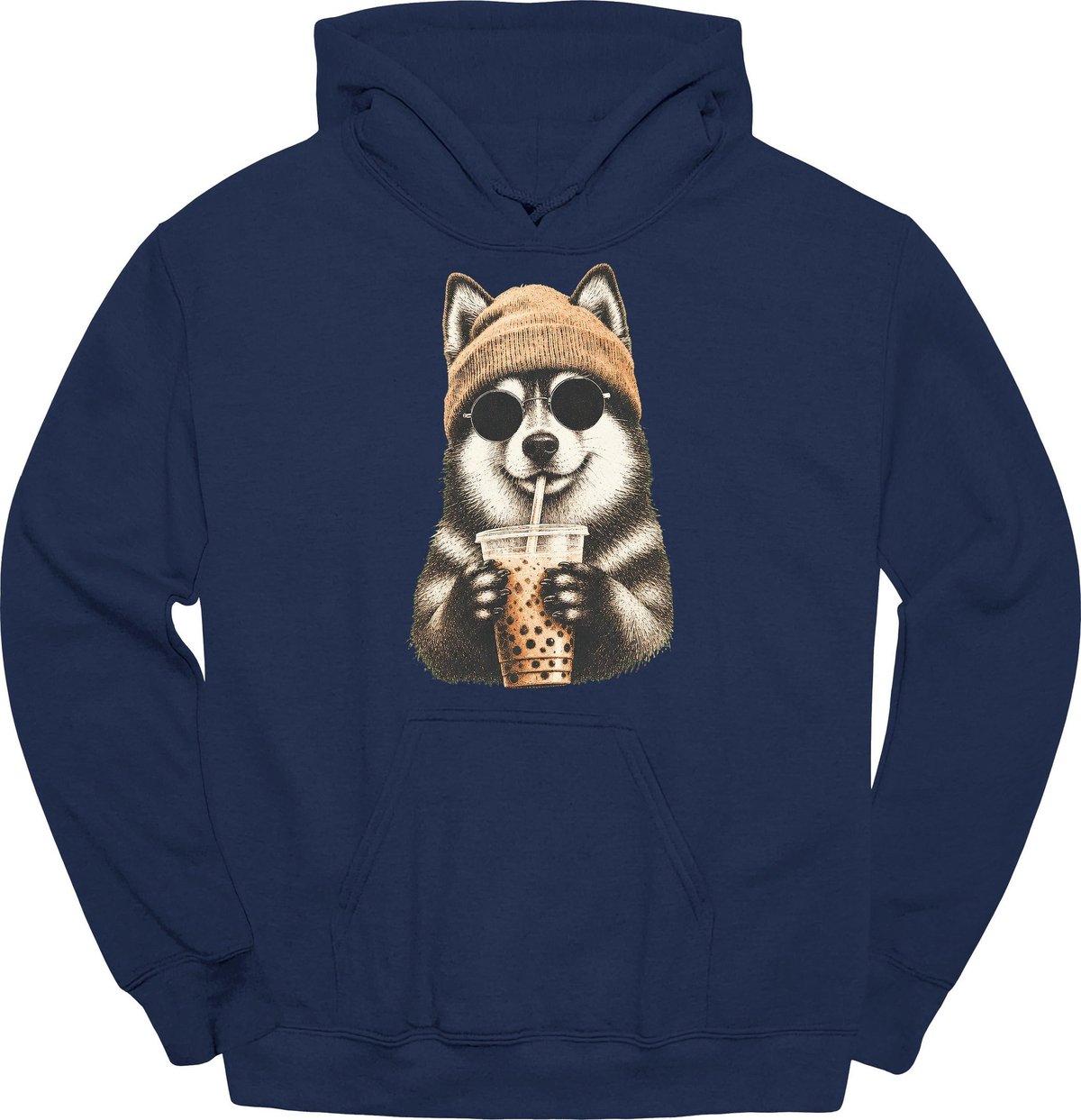 Pomsky Hipster Dog Hoodie Gift For Dog Lover