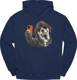Newfoundland Selfie Dog Hoodie Gift For Dog Lover
