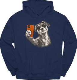 Mutt Mixed Breed Selfie Dog Hoodie Gift For Dog Lover