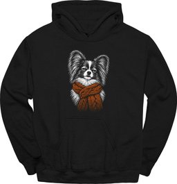 Papillon Winter Dog Hoodie Gift For Dog Lover