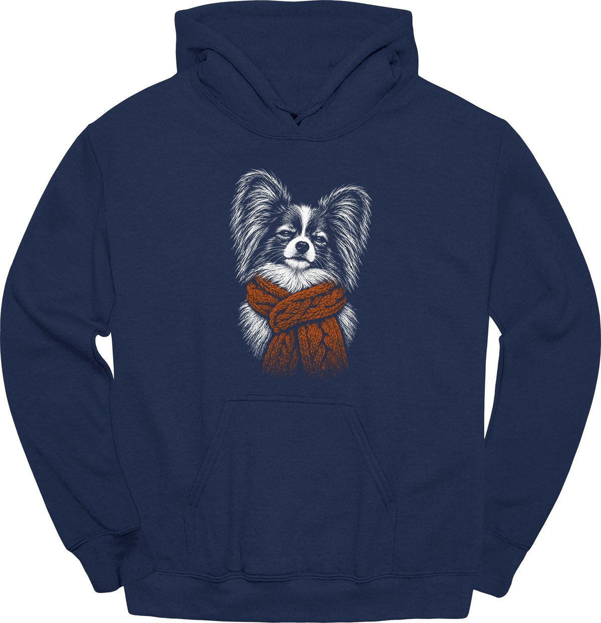 Papillon Winter Dog Hoodie Gift For Dog Lover