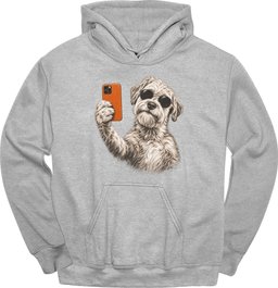 Soft Coated Wheaten Selfie Dog Hoodie Gift For Dog Lover