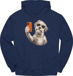 Soft Coated Wheaten Selfie Dog Hoodie Gift For Dog Lover