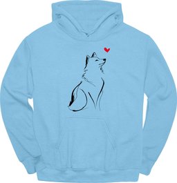 Shiba Inu Sketch Dog Hoodie Gift For Dog Lover