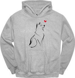 Shiba Inu Sketch Dog Hoodie Gift For Dog Lover