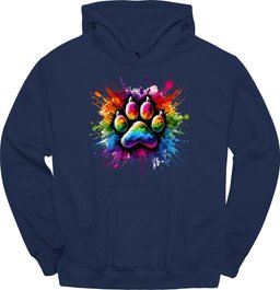 Splatter Paint Paw Hoodie Gift For Dog Lover