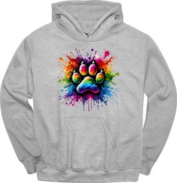 Splatter Paint Paw Hoodie Gift For Dog Lover