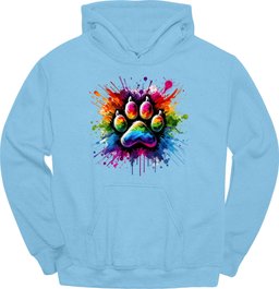 Splatter Paint Paw Hoodie Gift For Dog Lover