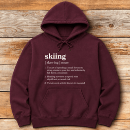 Definition Of Skiing Hoodie Gift For Skier