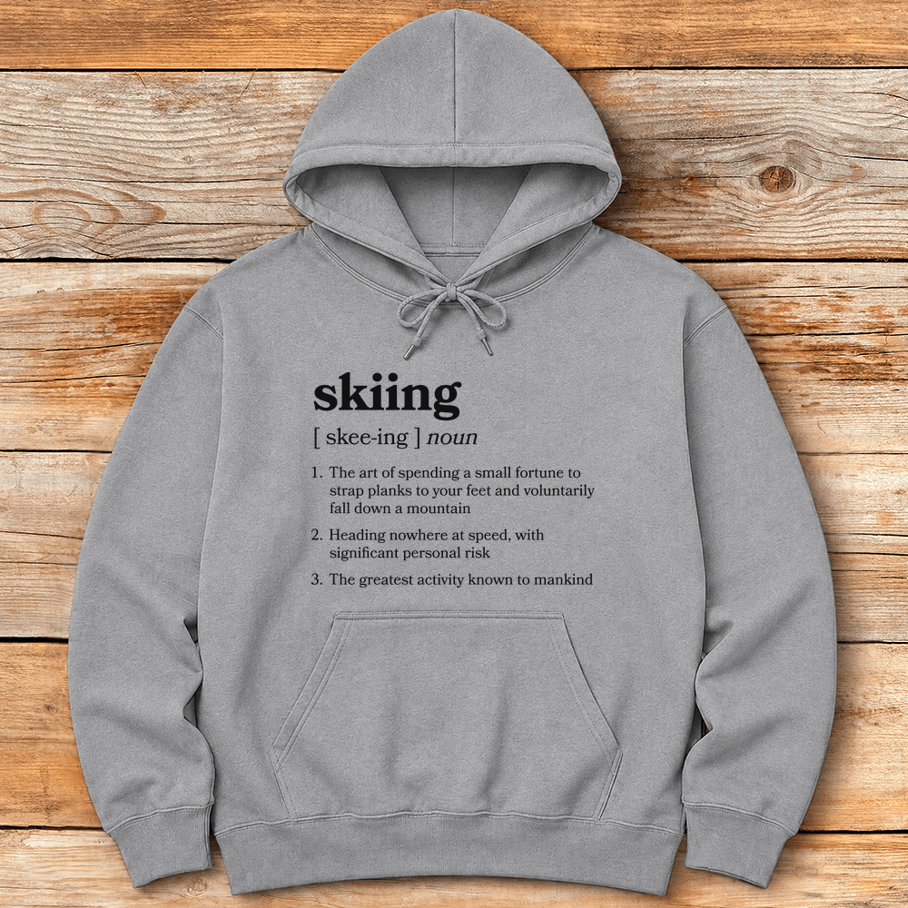 Definition Of Skiing Hoodie Gift For Skier