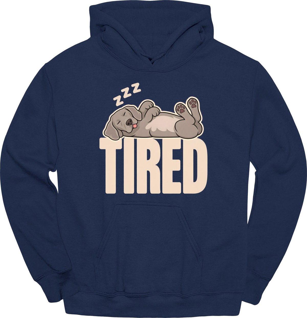 Weimaraner Tired Dog Hoodie Gift For Dog Lover