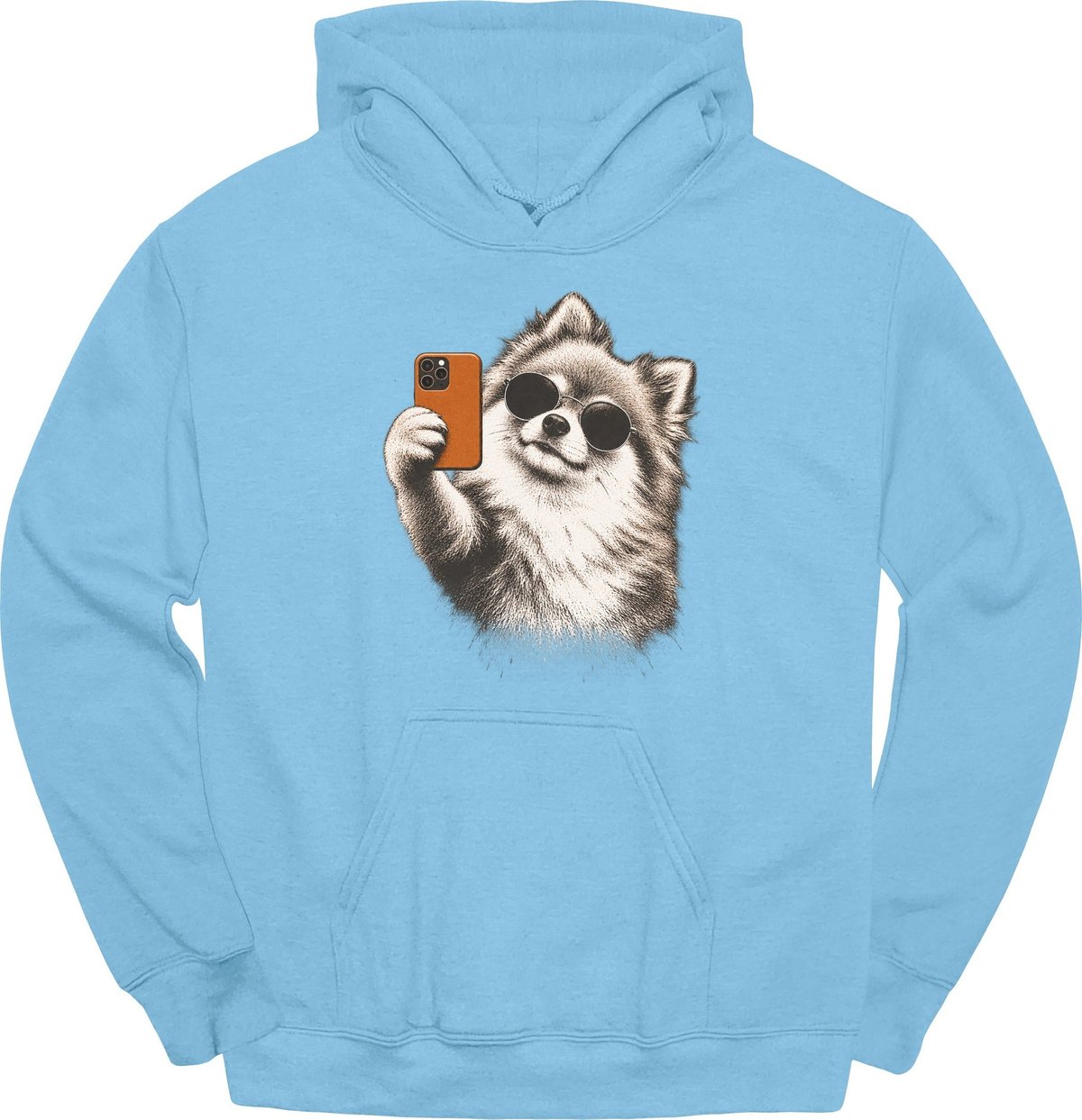Pomeranian Selfie Dog Hoodie Gift For Dog Lover