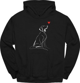 Vizsla Sketch Dog Hoodie Gift For Dog Lover