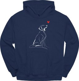Vizsla Sketch Dog Hoodie Gift For Dog Lover