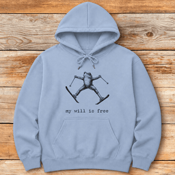 Free Will Skier Hoodie Gift For Skier