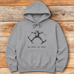 Free Will Skier Hoodie Gift For Skier
