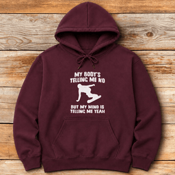 Body Mind Snowboard Hoodie Gift For Snowboarder